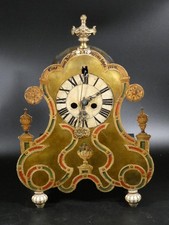 Uhr Tischuhr Rokoko Zappler Stil Geh&auml;use Nusshart Wasserburg Zusammenbau H48cm