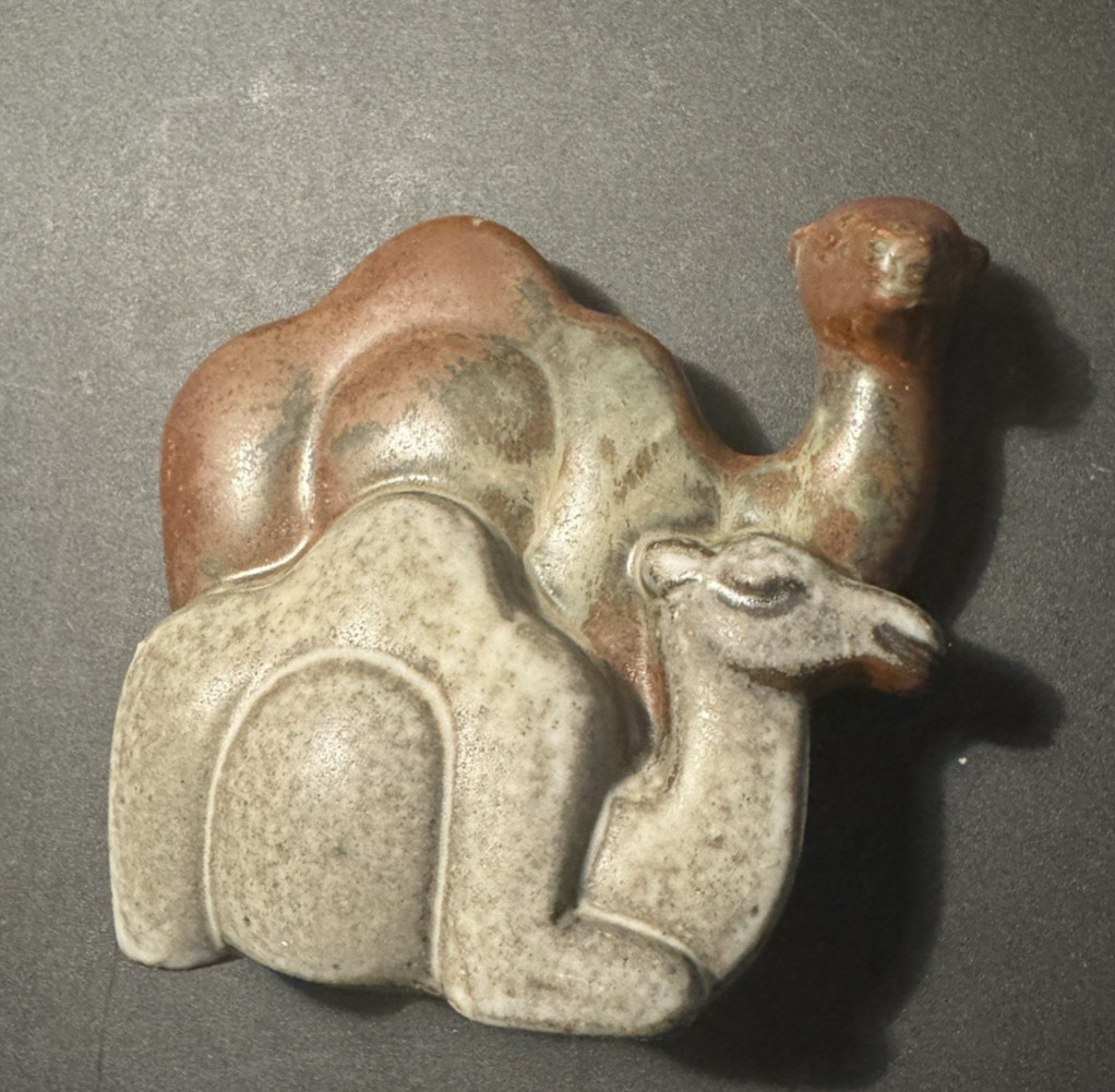 Lisa Larson Gustavsberg Dromedary Camel Couple Art Pottery Figurine Statue