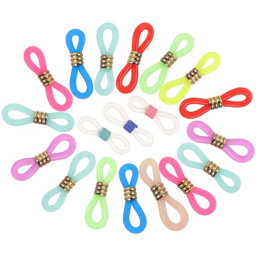 60 Pcs Glasses Buckles Eyeglass Anti Slip Chain Connector Silicone Ends