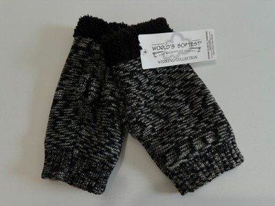 World's Softest Weekend Collection Fingerless Gloves Mittens Winter Warm NEW