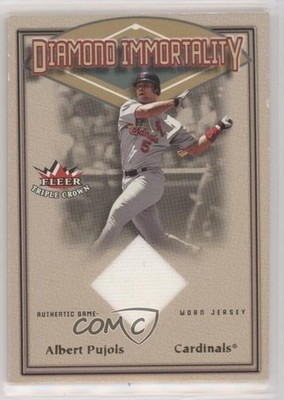 2002 Fleer Triple Crown Diamond Immortality Memorabilia Albert Pujols s5j