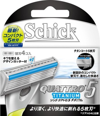 Schick Schick Quattro 5 5-Klingen Titan Ersatzklinge (4 Stück)