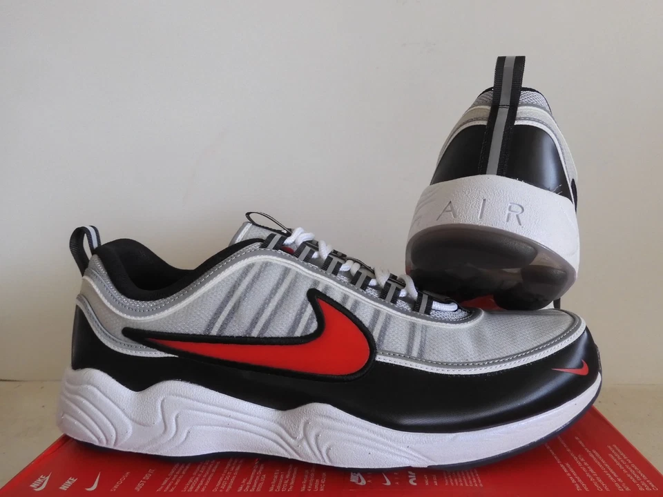Nike Air Zoom Spiridon Metallic Silver-Sport Red-Black Sz 13 [II1161-095] - Image 3 of 4