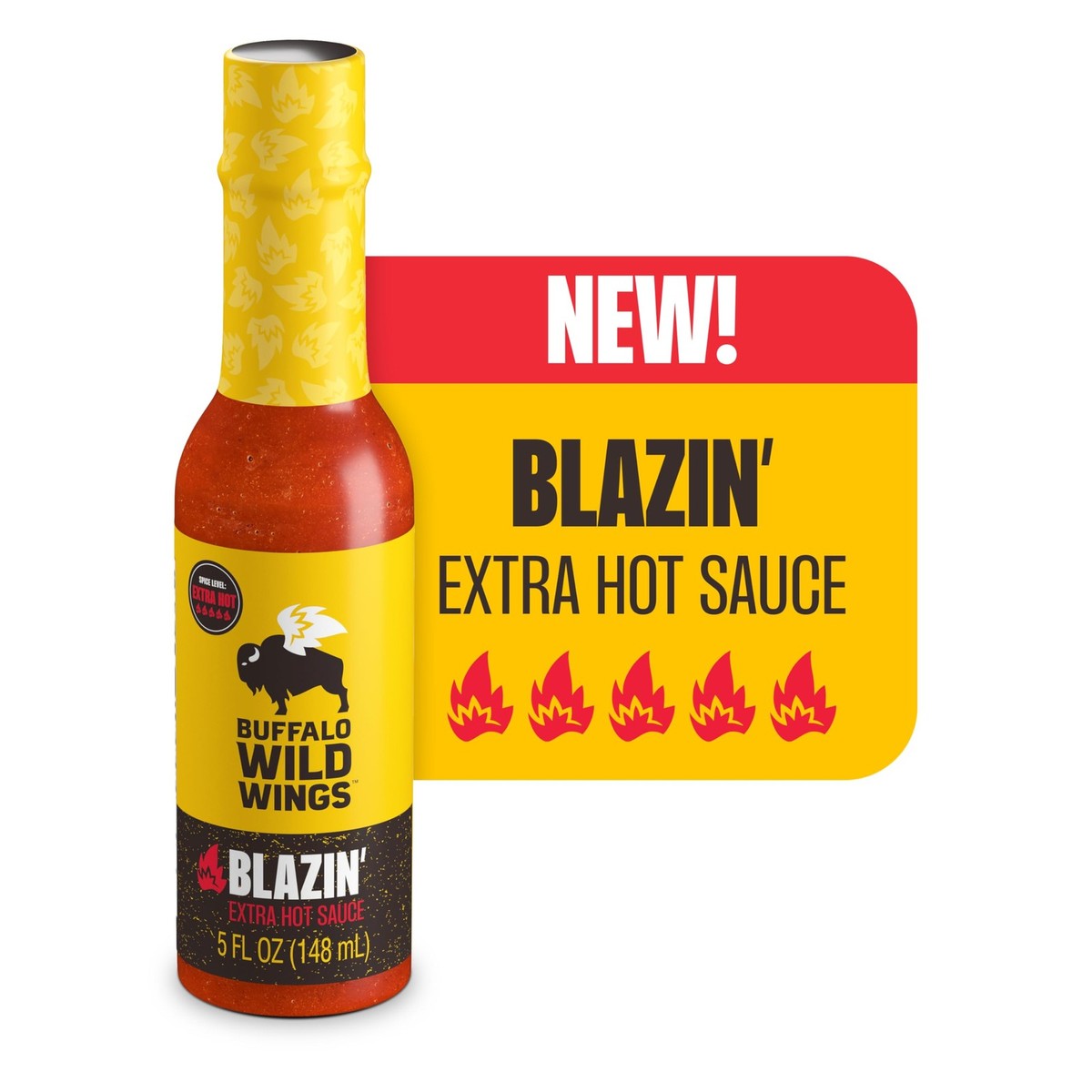 Buffalo Wild Wings Blazin' Hot Sauce, 5 fl oz, Extra Hot Dipping