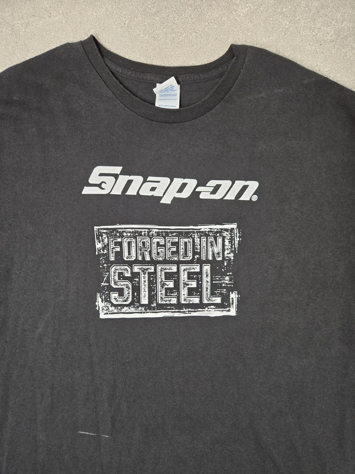 Camisa de trabalho masculina de manga curta preta/branca 2XL forjada em aço - Imagem 2 de 4