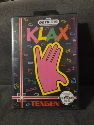 Klax Sega Genesis Complete CIB Original Case W/ Manual  Tested 