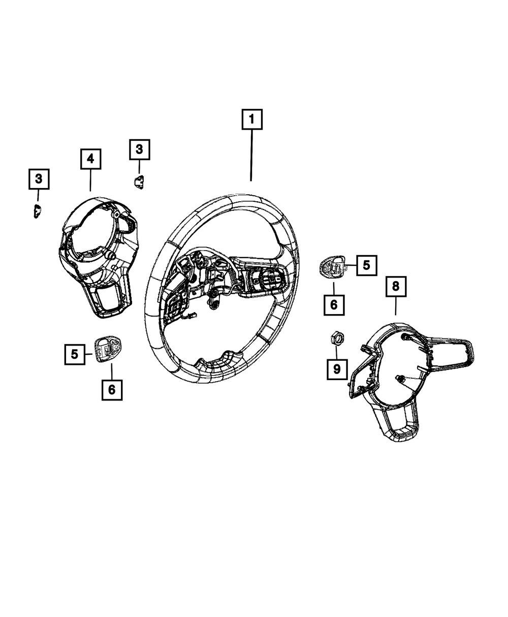 Genuine Mopar Steering Wheel 7SG452R3AA