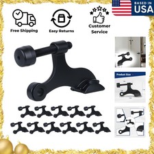 Hinge Pin Door Stopper, 12 Pack Matte Black Adjustable Heavy Duty Door Stop w...