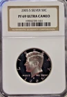 2005  S US Kennedy Proof Silver Half 50c NGC PF69 Ultra Cameo