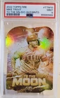 2022 Topps Fire MIKE TROUT GOLD Refractor Card TO THE MOON Die-Cut PSA 9 ANGELS
