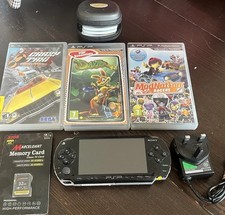 Sony PSP 1001 Black Handheld Console With 7 Games, Charger And Memory Card