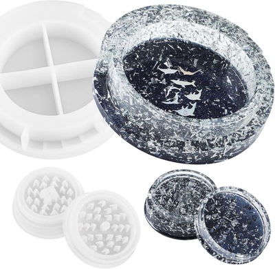 #ad #ad Ashtray Resin Mold and Spice Grinder Mold Large Square Silicone Molds for Re $16.99
