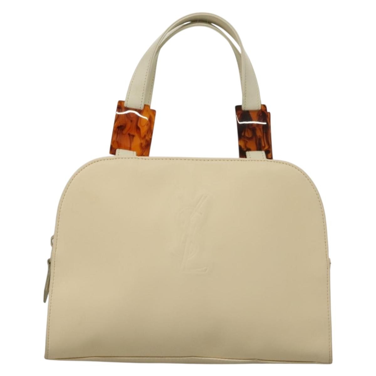 Borsa a mano Yves Saint Laurent in pelle beige autentica