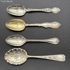 Antique Sterling Silver Spoons Lot 4pc Wallace Watson Wood & Hughes 2.5oz