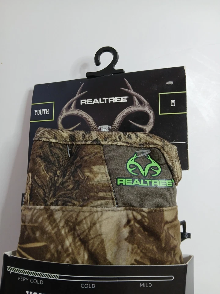 Realtree Youth Pop-top Gloves Size M Camo Hunting Outdoors Insulated Gloves New - Image 3 of 4