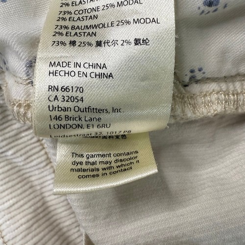 Pilcro Anthropologie Womens Corduroy Pants Ivory Size 27 Straight Leg - Picture 13 of 14