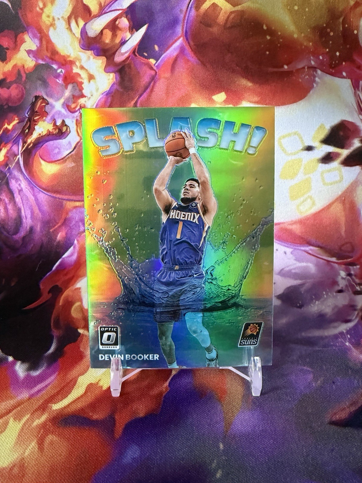 DEVIN BOOKER ~ 2022-23 Panini Donruss Optic ~ Splash! #12 ~ Lime Green /149