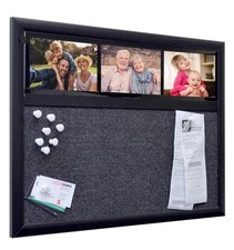 Ultimate Office Fabric Bulletin Board 24 x 18 Memo Board Plus, 3 Photo Frames...