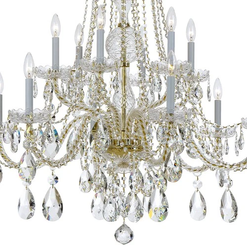 Crystorama Traditional Crystal 37 1/2"W Brass Crystal Chandelier - Picture 4 of 6