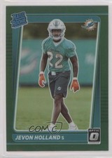 2021 Panini Donruss Rated Rookie Optic Holo Green Preview Jevon Holland fm0
