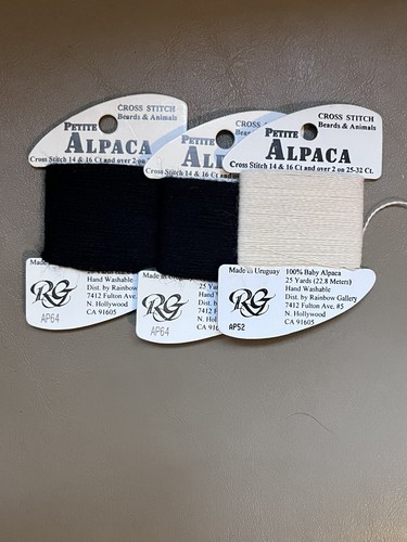 Rainbow Gallery Petite Alpaca - Needlepoint Thread Lot - 3 spools used