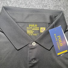 Polo Ralph Lauren Performance Polo Mens XL Black New Short Sleeve Stretch Pony