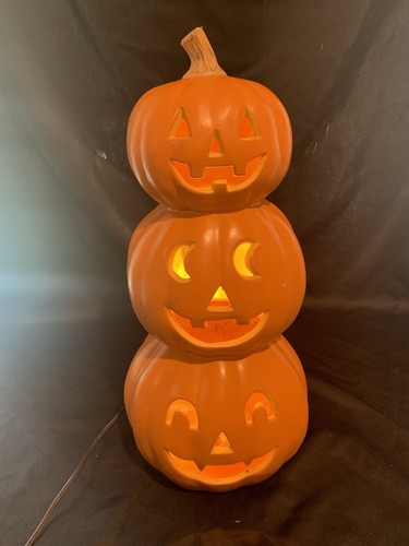 Halloween 3 Apilado Jack O Linterna Calabaza Iluminar Pantalla 21" H Objetivo 2016