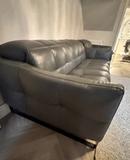NATUZZI 3 Seater Leather Sofa and cuddle chair 