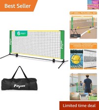6FT Small Mini Pickleball Net Portable Outdoor Driveway Net Indoor Dink Pract...