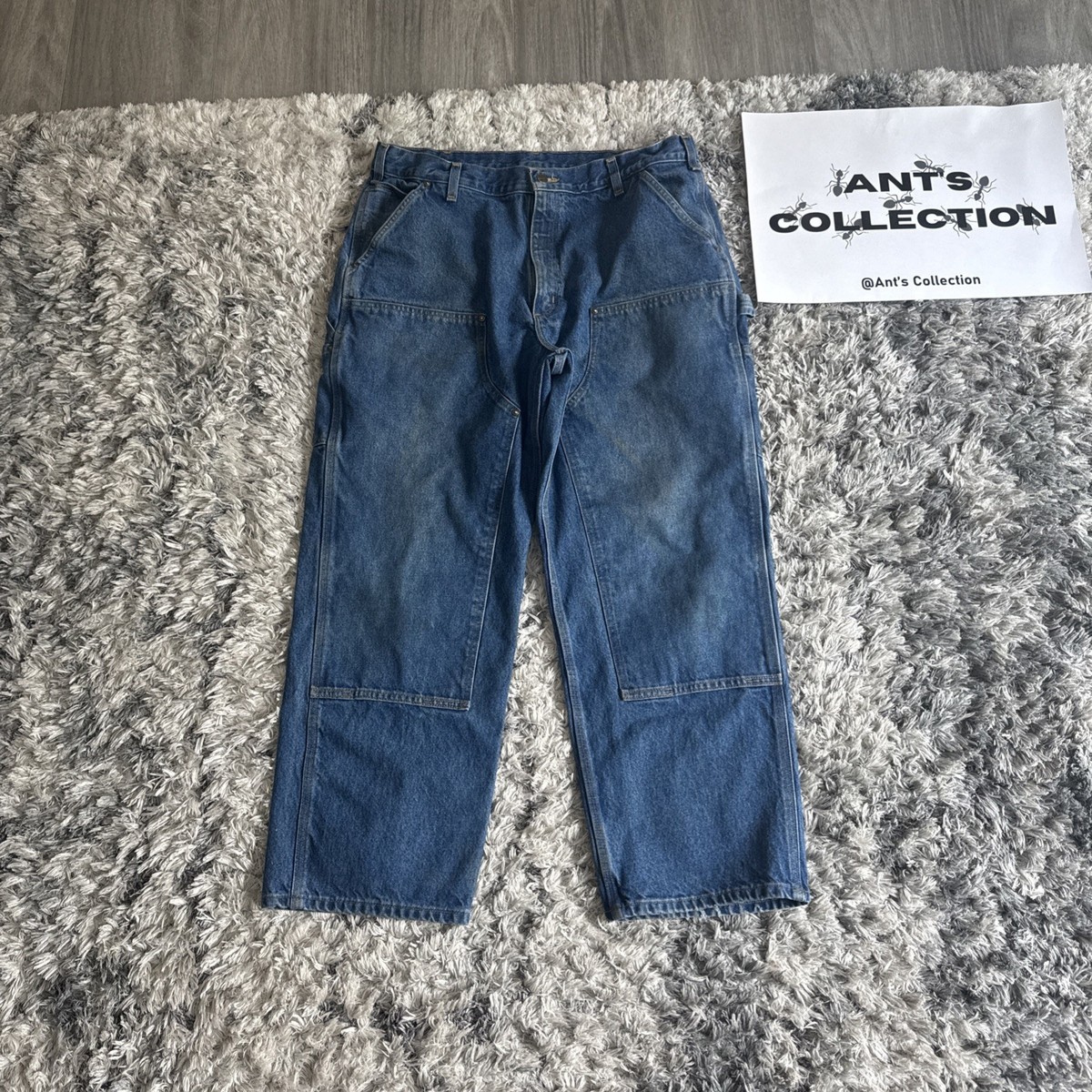 Vintage 90's Carhartt Jeans Men's 38x30 Denim Double Knee B73-DST