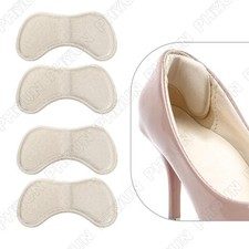 4x Beige Heel Grips Pads Liner Cushions Self-adhesive For Loose Shoes Foot Care
