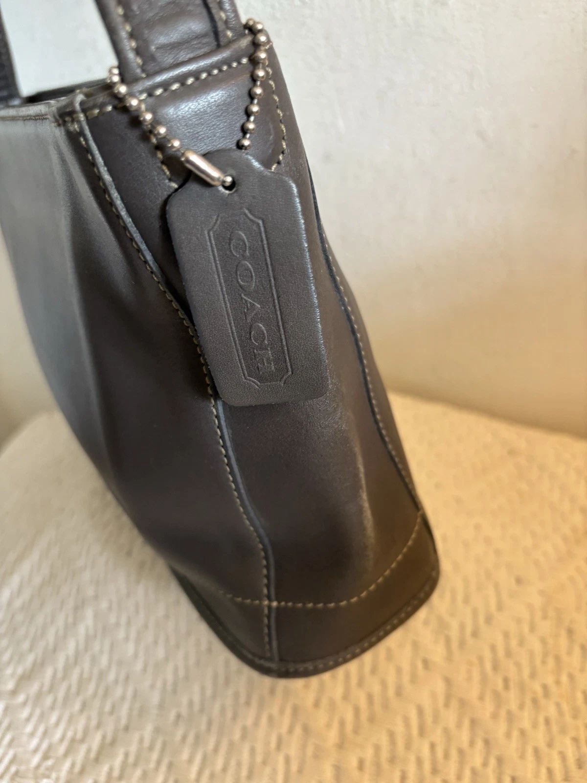 COACH Carrozza vintage. Borsa a tracolla Bleeker anni 90 9309 grigia rara