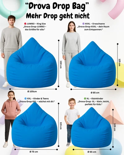 PatchHome Sitzsack XL- Jumbo Sitzkissen Bodenkissen Kinder und Erwachsene - Bild 48 von 203