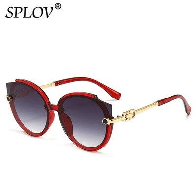 Fashion Round Sunglasses Women Luxury Brand Designer Cat Eye Sun Glasses Men Vin