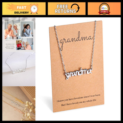 18K Gold Plated Letter Pendant Necklace - Perfect Mother's Day Gift for Grandma,