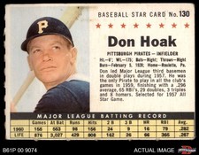 1961 Post Cereal #130 Don Hoak  Perforated Pirates 1.5 - FAIR