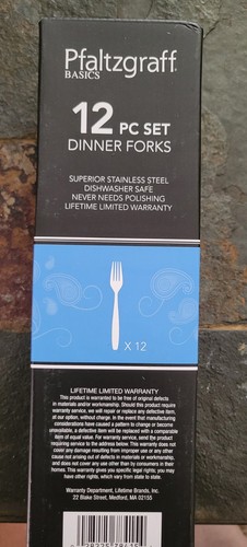 NEW Pfaltzgraff Stainless Steel Kensington Dinner Forks, Set Of 12 BNIB - Picture 4 of 6
