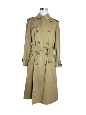 Vintage Burberry Trench Coat Beige Size 50 L Men Mantel Burberrys Trenchcoat