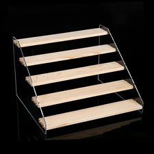 US Clear Acrylic Wooden Display Stand For Cupcakes Perfumes Figures Collectibles