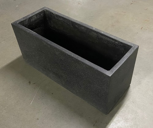 Planter box, large trough, outdoor garden box black - Picture 2 of 6