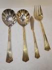 Farberware Chambord 4 pc set gold Serving Flatware Butter Fork Spoon *READ Korea