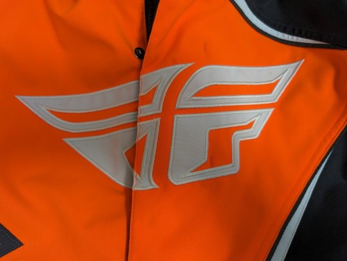 FLY Racing SNX Pro Snow Racing Jacket Coat Blaze Orange/Gray NEW Youth M - Picture 2 of 14