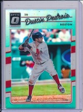 Dustin Pedroia 2017 Panini Donruss Optic Holo Aqua Prizms 032/299