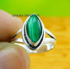 Malachite Gemstone 925 sterling silver handmade Gift Ring US size 5 to 13
