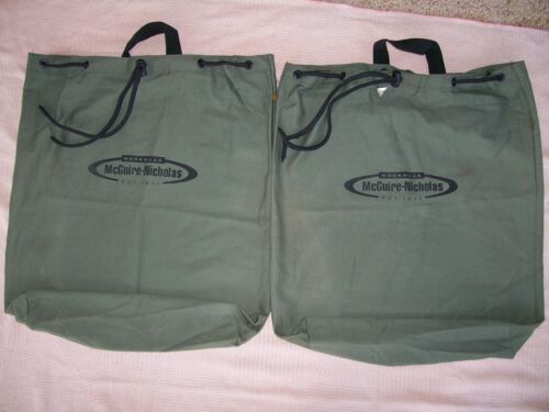 MCGUIRE-NICHOLAS WORKWEAR BAGS-BRAND NEW-ARMY GREEN W/DRAWSTRING & HANDLES