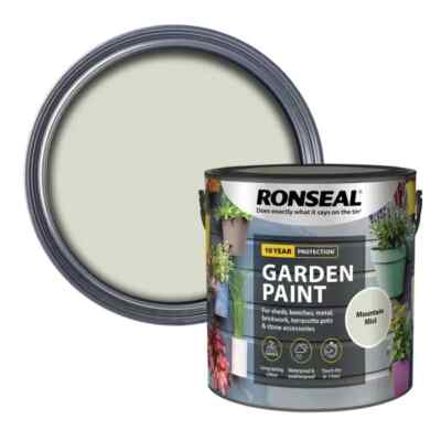 Ronseal Außen Außen Garten Farbe Holz Ziegel Metall Stein Berg Nebel 750ML
