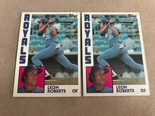 1984 Topps Baseball Card #754 Leon Roberts Kansas City Royals NMMt Free Shipping
