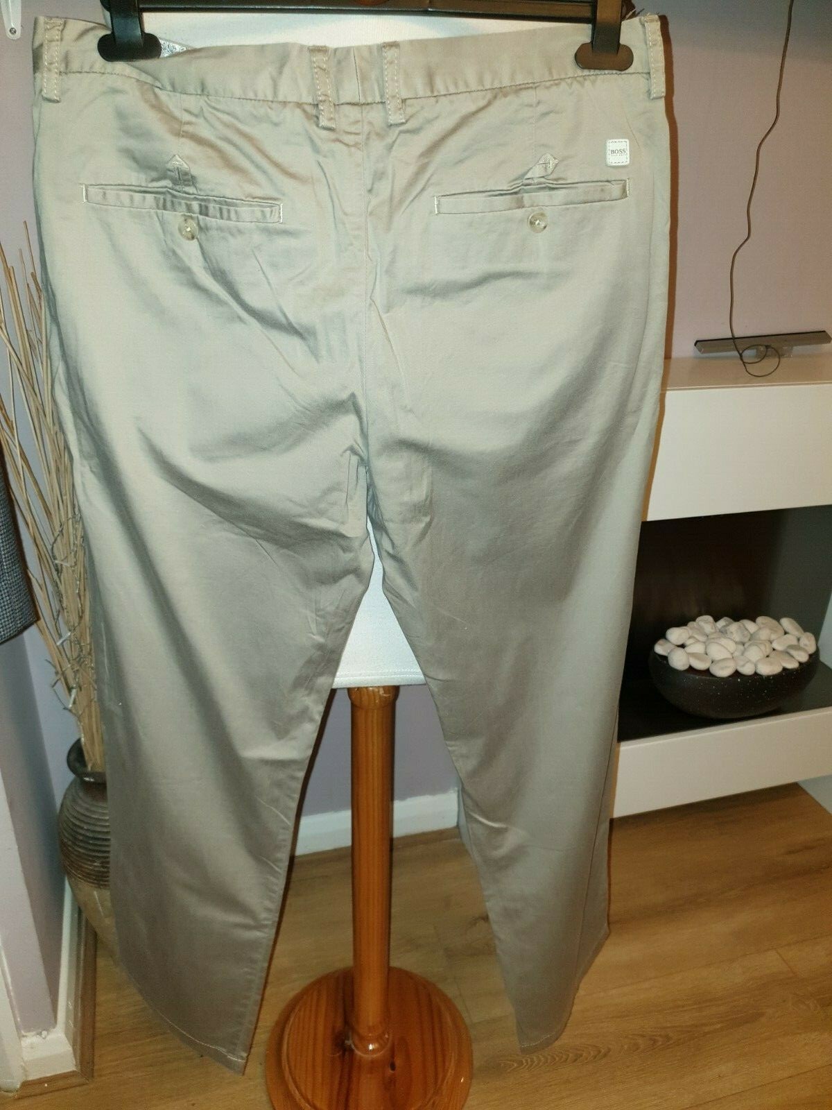 SUPERB MENS DESIGNER HUGO BOSS STRETCH REGULAR FIT CHINO JEANS UK 34R RRP £145 thumbnail 5