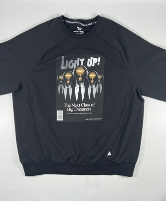 Roc Nation  Light Up  Paper Plane Sweatshirt Black Size XL