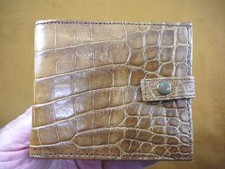  EL200-31 WALLET new Genuine Caiman Latirostris crocodile hide leather exotic